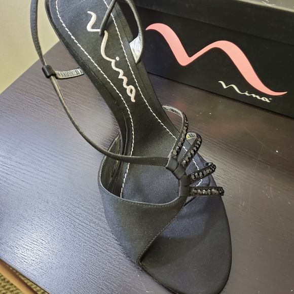 Nina Strappy Rhinestone Heels - Picture 4 of 14